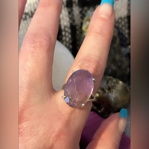 Amethyst citrine stunning sterling silver ring - Picture 8 of 14